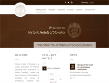 Tablet Screenshot of historichotelsofslovakia.com